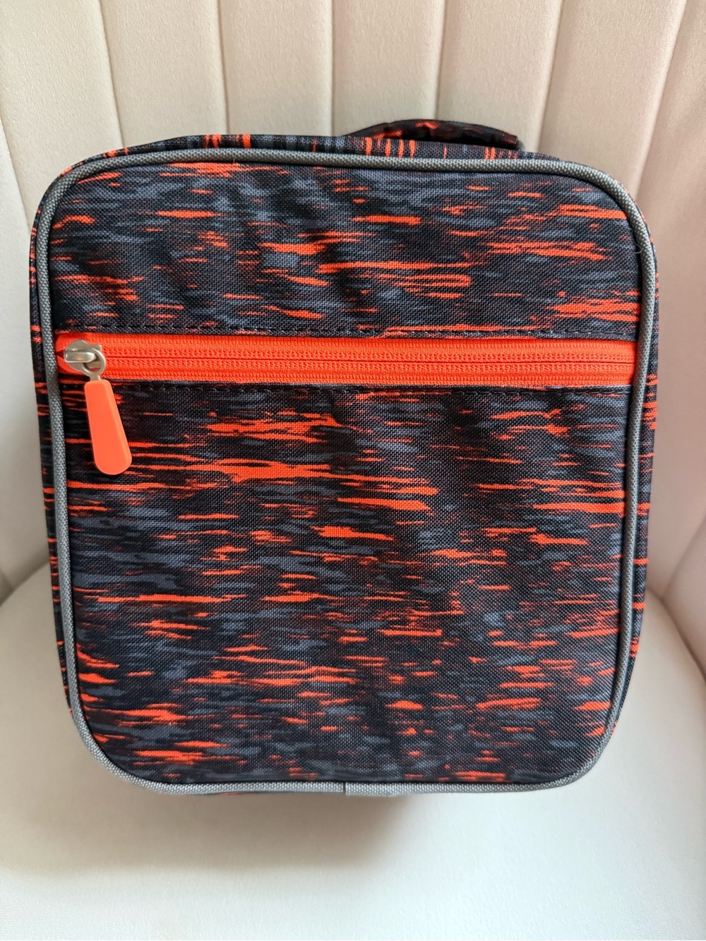 Pottery Barn Teen Lunchbox in orange and gray NWOT back to school